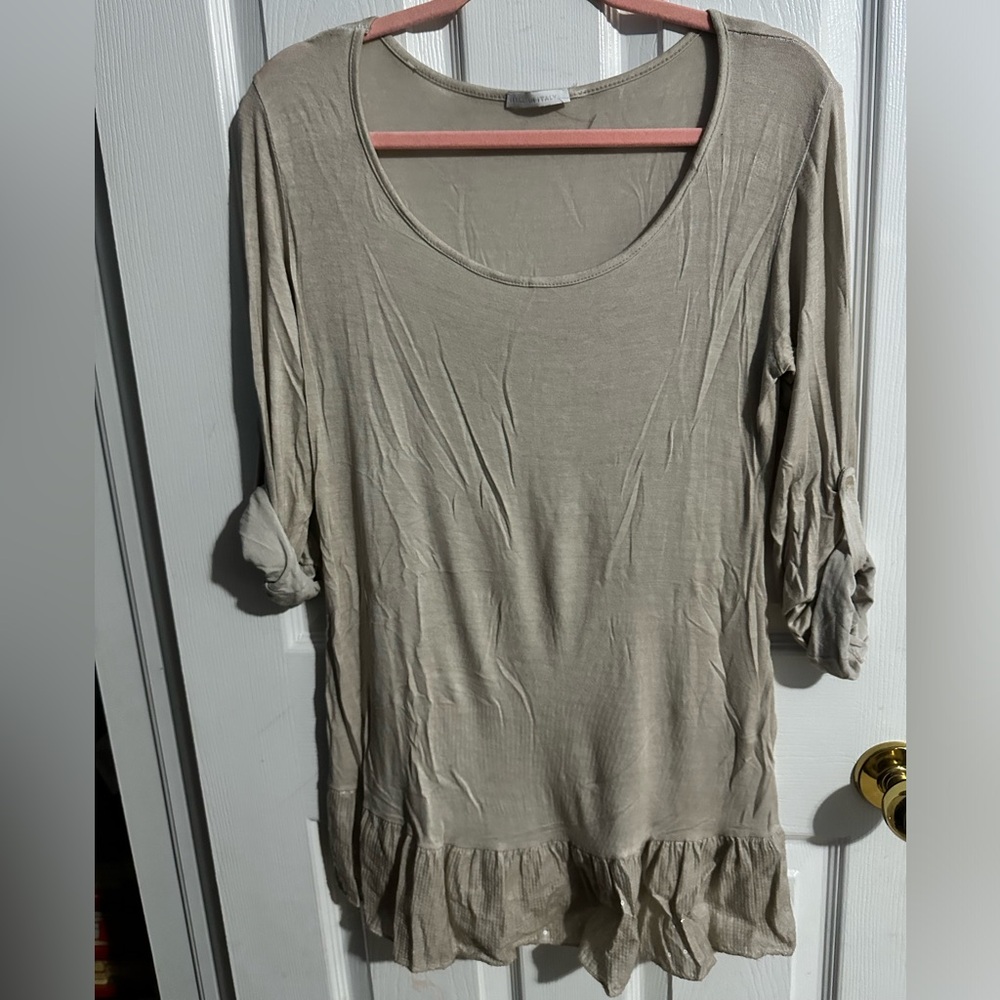 Cream Tunic Top with Elegant Design